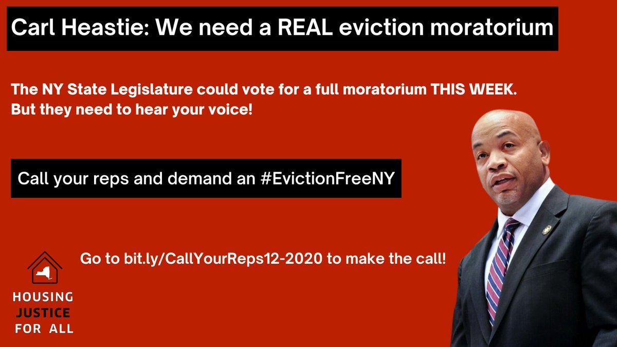 TenantBloc's tweet photo. We can’t wait for the new year to stop evictions. 

Take a minute and call your reps to demand an #EvictionFreeNY 

Go to https://t.co/cbR3Ys0rNt to ☎️ https://t.co/rv9cyiOKJa