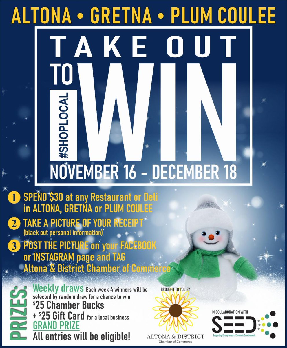 altonabusiness's tweet photo. Last Week to Enter!  Take Out to Win! https://t.co/UwwgnBrbzb https://t.co/FXAN9JGPOl