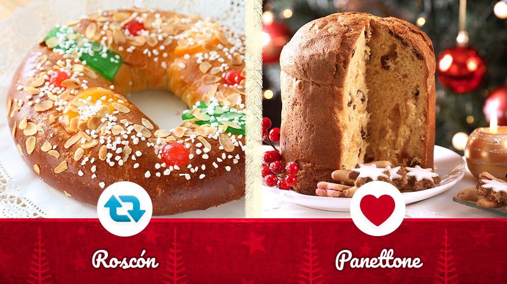 CarrefourES's tweet photo. 🎄 O eres de uno o eres de otro, ¡vota! 🎄

RT 👉 Roscón
FAV 👉 Panettone

Encuentra tu dulce navideño favorito en tu tienda habitual o en nuestro super online 👉 https://t.co/C3GB63ADWf

#MásNavidadQueNunca https://t.co/ZyJrUkuiVA