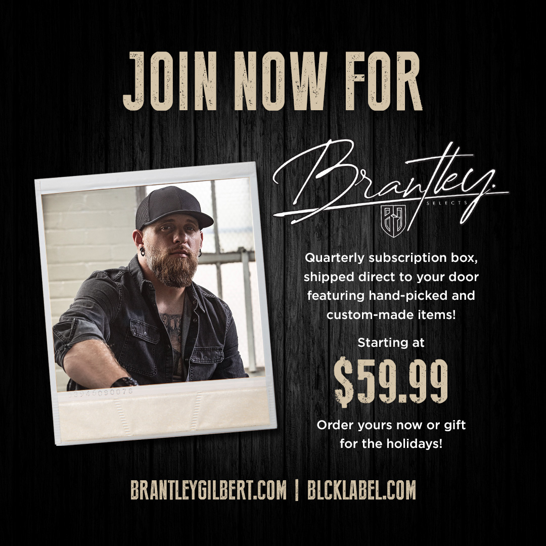 brantleygilbert's tweet photo. Proud to partner with @battlbox to announce the #BGselects subscription box, featuring some cool custom items from me. We’ve designed some incredible surprises that can come direct to y'all every quarter. Can’t wait for y’all to see em. Pre-order here: https://t.co/7AH0jPJJ2m https://t.co/baRl3WdYTa