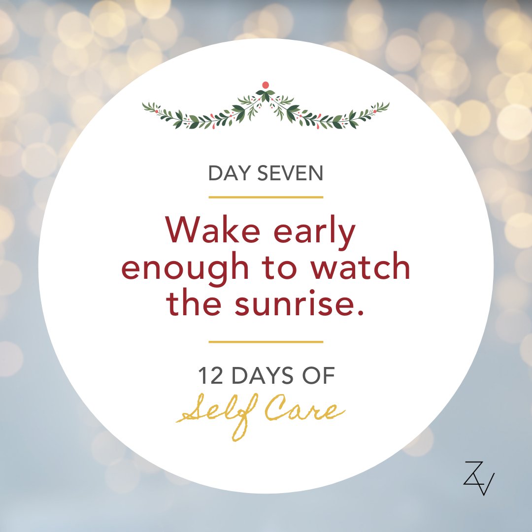 When’s the last time you watched the sunrise? The sun doesn’t greet the day until 7:30 AM in the winter, making it easier to wake early enough to witness its beauty.

#12daysofselfcare #ayurvedaselfcare #selfcaretips