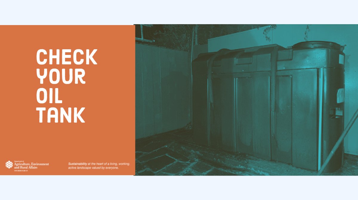 daera_ni's tweet photo. The Northern Ireland Environment Agency (NIEA) is urging everyone with a domestic heating oil tank to check that it is in a good state of repair before getting heating oil delivered. More info: https://t.co/ZuMOYQX2hj #tanksafe #checkyouroiltank https://t.co/hrTXhI4sMp