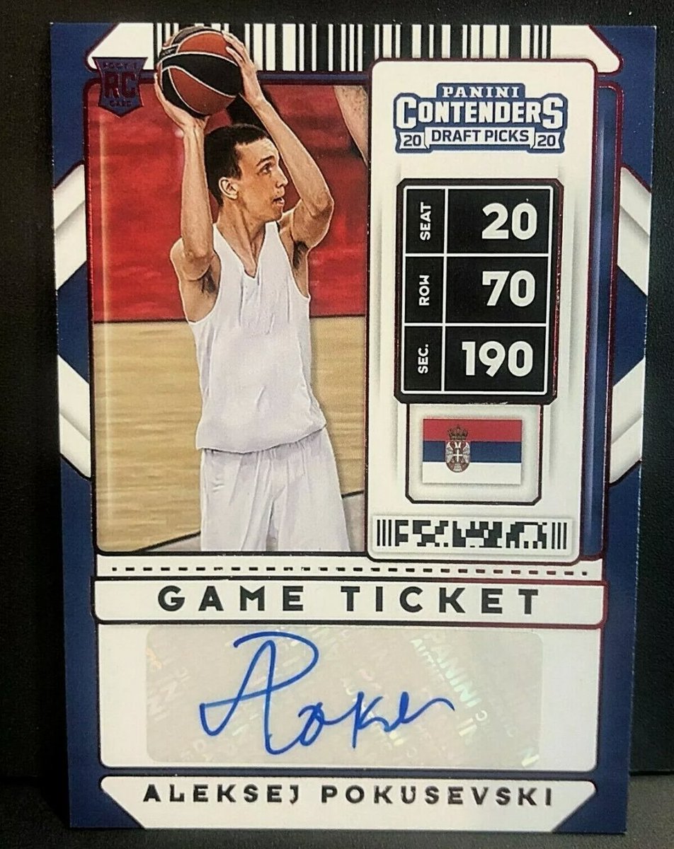 315ShortFade's tweet photo. Looking for Prizm Draft and Contenders Draft Aleksej Pokusevski autos. Let me know if you have any for sale. (Pictures for attention) https://t.co/so7V7BuYo9