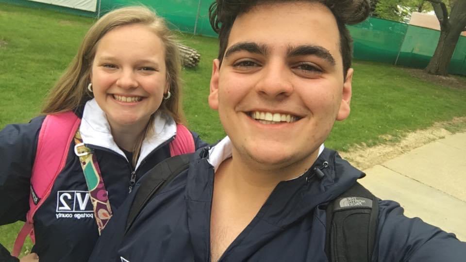 For today’s inaugural #MichaelMonday, I’m looking back on my favorite memories with Michael from when we were involved in <a href="/TV2KSU/">TV2 KSU</a> together. We were both so excited to get these windbreakers! I will think of my dear friend every time I wear it. Miss you so much, <a href="/emoliberal/">McBaguette</a>. 🌈🕊