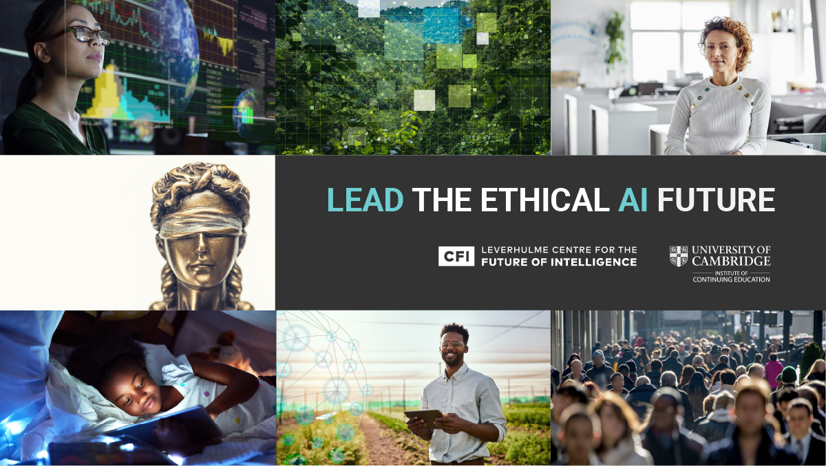 LeverhulmeCFI's tweet photo. How do we ensure AI is a force for good?  Effective AI leadership demands a rigorous education that crosses disciplines. - Find out about our Master's in AI Ethics for professionals:  https://t.co/BbTQIwQbu0 #AIEthics #ResponsibleTech https://t.co/E6dYWuVGld