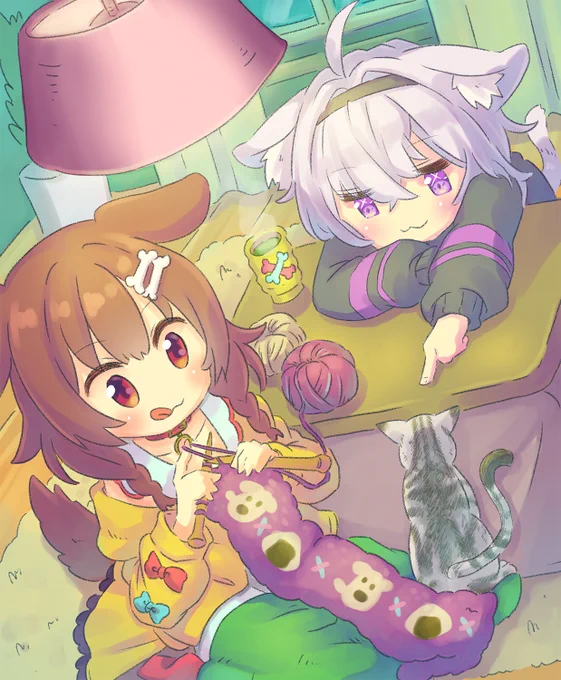 おかゆんのマフラー?✨

#絵かゆ #できたてころね 