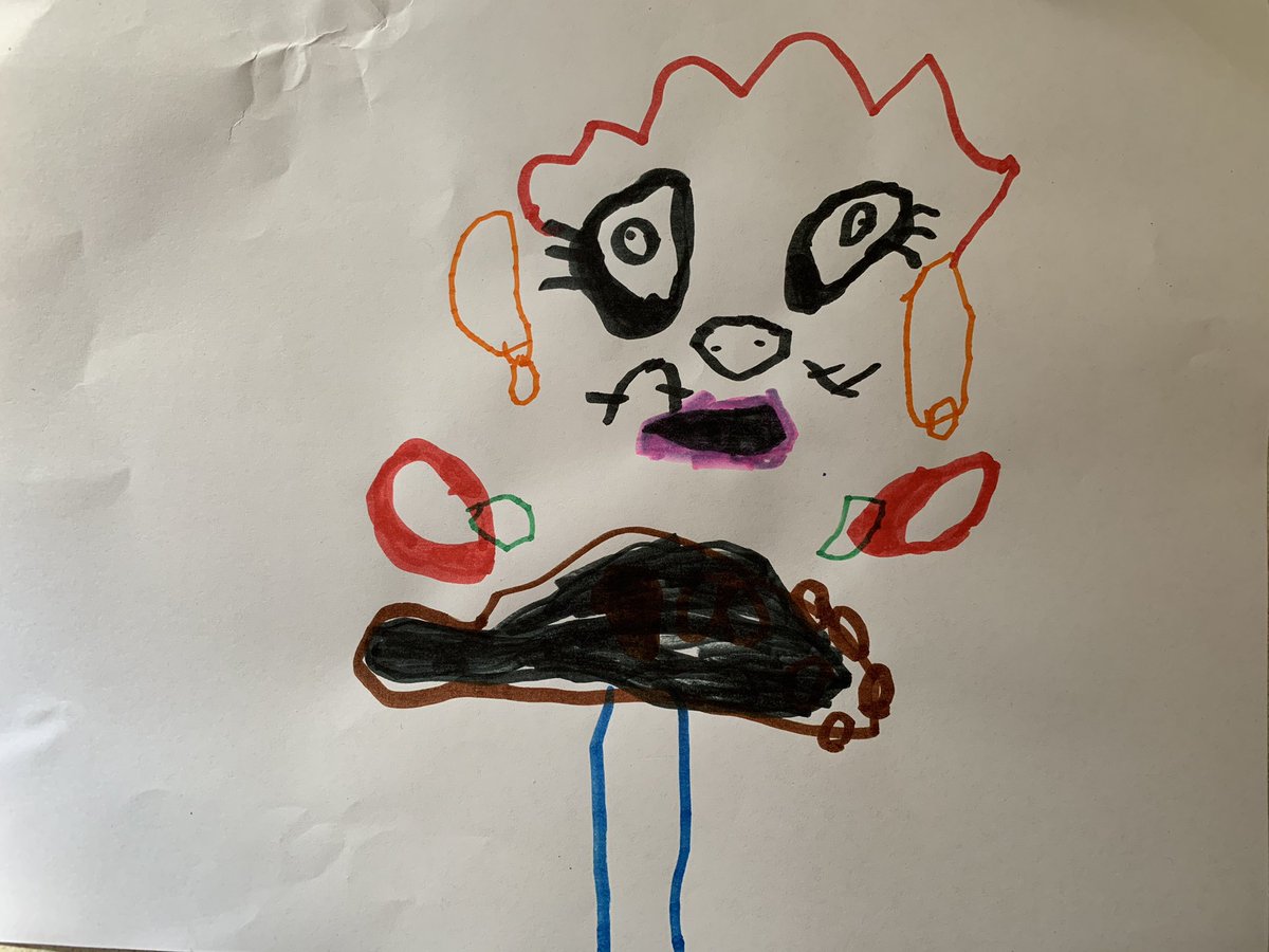Bendraws2's tweet photo. Here is Queen Barb from @Trolls   I followed a tutorial on YouTube. I love drawing her! Medium: @crayola markers on @Target printer paper. #art #artist #draw #drawing #4yearold #twins #toddler #rachelbloom #AnnaKendrick #JustinTimberlake https://t.co/yeJ7J2IWyt