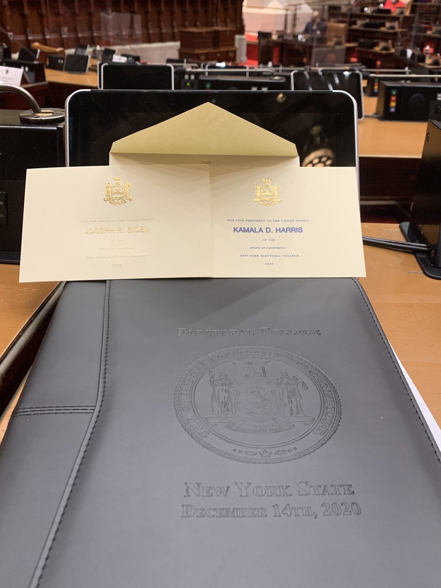 KathyMSheehan's tweet photo. So honored to be one of 29 people casting New York’s Electoral College ballots for @JoeBiden and @KamalaHarris https://t.co/anx3dyvltT
