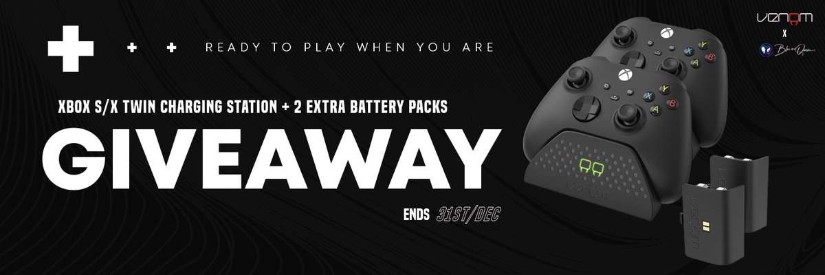 🎮𝗚𝗜𝗩𝗘𝗔𝗪𝗔𝗬🎮

XBOX fans we're teaming up with Venom Gaming to make sure your controllers are charged for this Christmas by giving away Twin charging dock + 2 extra battery packs!

Follow <a href="/BlueandQueenie/">Simon Blue</a> / <a href="/QueenieandBlue/">Row Queenie 🏳️‍🌈</a>
Follow <a href="/VenomGamingUK/">Venom UK🔜Gamescom</a>
ENTER blueandqueenie.com/giveaway