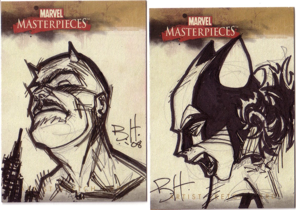 BenHerrera01's tweet photo. Marvel Masterpieces sketch cards. Daredevil and Hellcat.

#daredevil #hellcat #marvelmasterpieces #marvelcomics #superheroes #sketches #comicbooks #benherrera #benherreraart https://t.co/oCdrM1Kc4J