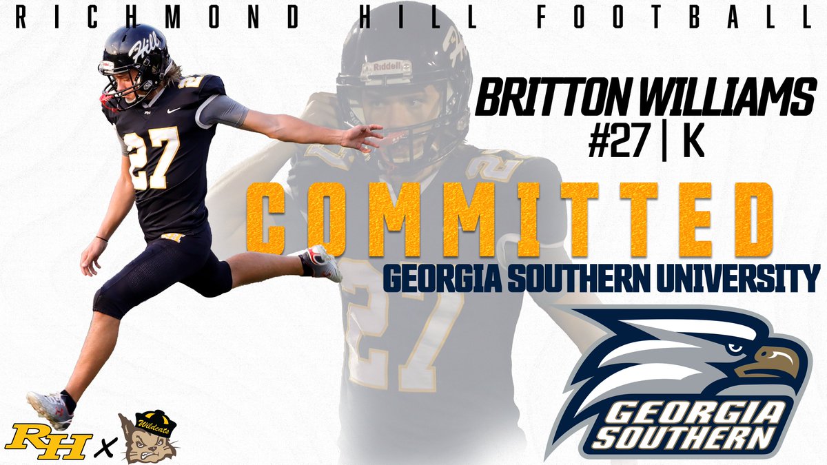 Congrats to <a href="/BrittonW05/">Britton Williams</a> on his commitment to <a href="/GSAthletics_FB/">Georgia Southern Football</a>! The Eagles picked up a good one today.

#theRHscholarhipFIRM #BTH #RecruitTheHill