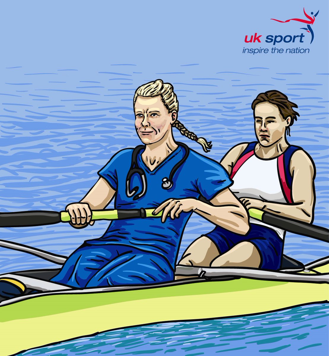 British rower and Rio Olympic silver medalist, Polly Swann stepped back into her medical role to support the NHS during the pandemic   #ThankYou  @BritishRowing |  #TNLAthlete