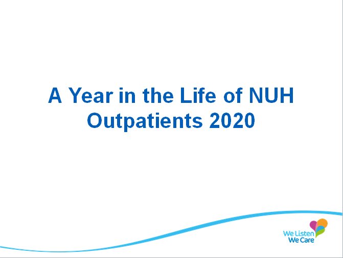 Emma Hopewell (@emmah_nuh) on Twitter photo Calling all NUH admin and specialty management staff.
Join us on MS Teams on Wednesday for our fourth admin webinar detailing the work in outpatient services.
This time it’s “A year in the life of NUH Outpatients”.
Contact myself or Rachel Clarke for invite.
<a href="/NUH_QI/">Improvement & Transformation Team</a> <a href="/ACD_NUH/">NUH Ambulatory Care Division</a> Calling all NUH admin and specialty management staff.
Join us on MS Teams on Wednesday for our fourth admin webinar detailing the work in outpatient services.
This time it’s “A year in the life of NUH Outpatients”.
Contact myself or Rachel Clarke for invite.
<a href="/NUH_QI/">Improvement & Transformation Team</a> <a href="/ACD_NUH/">NUH Ambulatory Care Division</a>