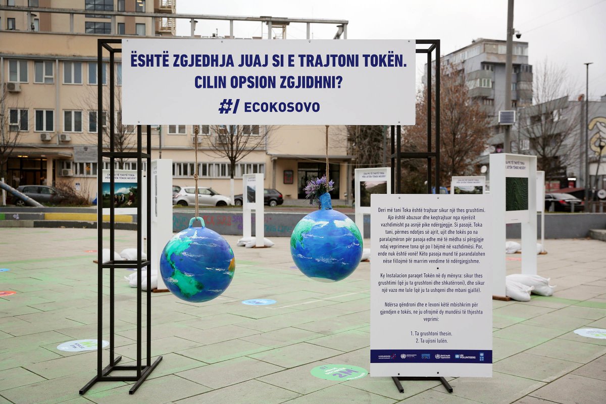 UNDP_Kosovo's tweet photo. The winning photos of the #ecokosovo campaigns are now exhibited at ‘Zahir Pajaziti’ square. Please join our awareness raising campaign by taking pictures at the exhibition &amp; post them in social media with #ecokosovo3. 
#HDR2020 https://t.co/HO2j4GmjZ6