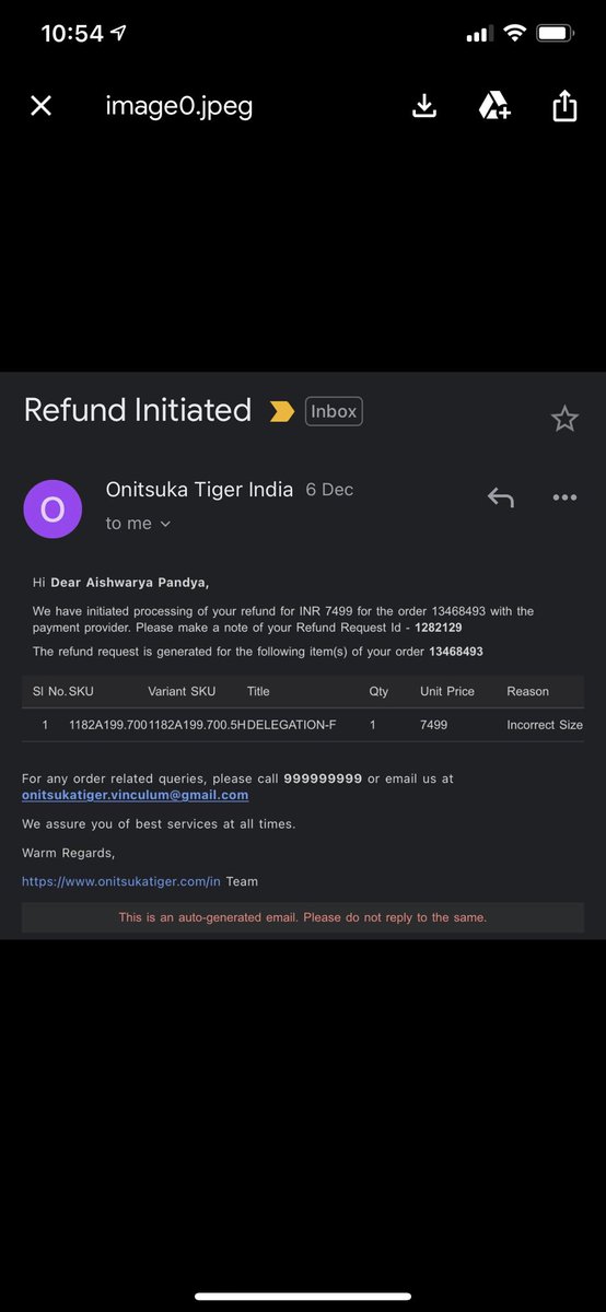 AishwaryaRajiv3's tweet photo. Unprofessional, @OnitsukaTiger @OnitsukaTigerIN have wasted so much time already behind you I will do the needful legal procedure forward from my side . Because all you guys reply is we have sent it to the concerned person and they will get in touch and no one really gets back . https://t.co/T6Igw4oNFQ
