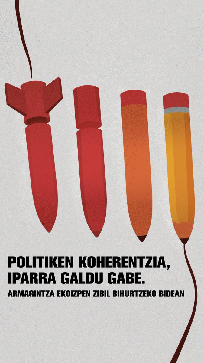 CentreDelas's tweet photo. Ya podéis descargar “Coherencia de políticas sin perder el Norte. Hacia la conversión de la industria armamentística en producción civil”, donde @dabilenharri1, de @BakeEkintza y @CentreDelas, plantea avanzar hacia la conversión de este sector en Euskadi👉https://t.co/G4QKuUW9zv https://t.co/LOnbVQVL3b