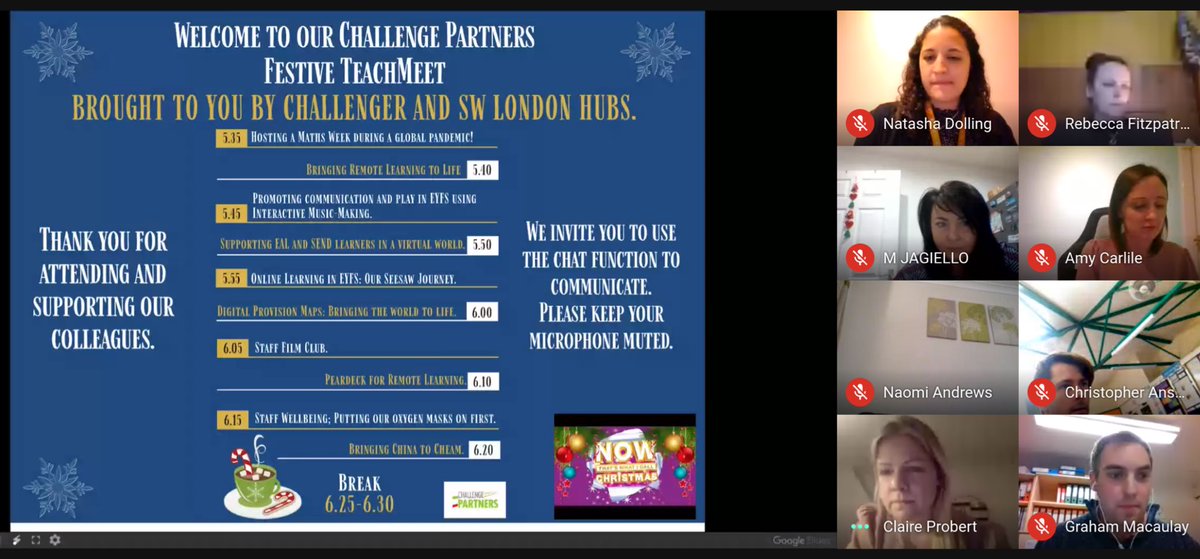 After lots of planning by <a href="/probert_c/">Claire Probert</a>, <a href="/AmyCarlile01/">Amy Carlile FCCT</a> &amp; <a href="/grahammacaulay/">Graham Macaulay</a>, we’re almost ready to launch the <a href="/ChallengePartnr/">Challenge Partners</a> Virtual #ChristmasTeachMeet with <a href="/ChallengerMAT/">Challenger MAT</a> &amp; <a href="/SuttonEdTrust/">Sutton Education Trust</a>. Wishing everyone a great evening of CPD, discussion and some fantastic ideas.