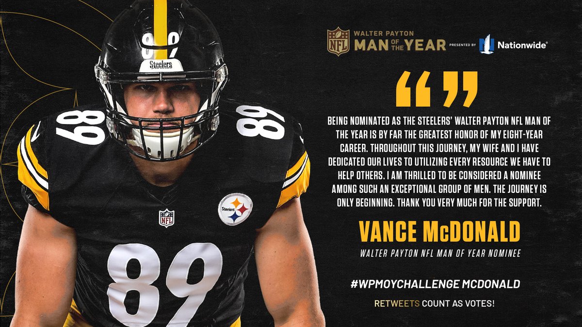 Retweets = Votes

Help Vance McDonald earn a $25,000 contribution to the charity of his choice.

#WPMOYChallenge McDonald | #WPMOY | <a href="/Nationwide/">Nationwide</a>