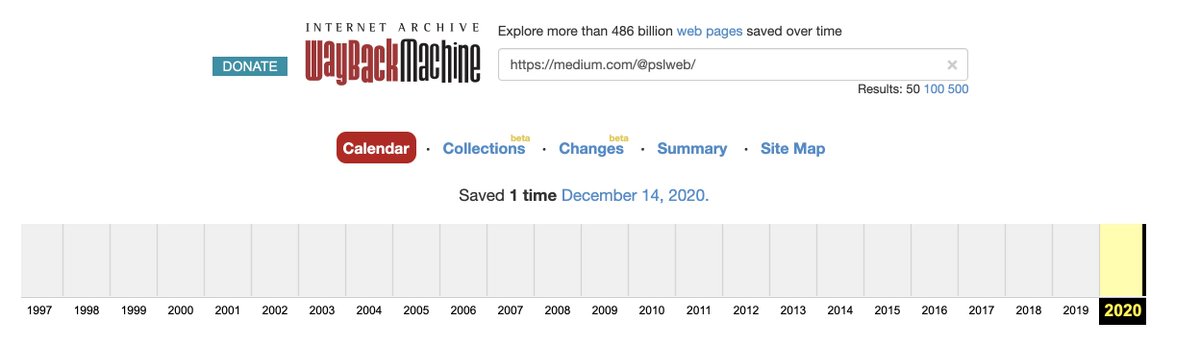 How do we know that PSL's new Medium account was created just to doxx the survivor who outed their member Steven Powers as a rapist? There's only 1 post as of 3 hours ago and the account did not exist yesterday according to the Wayback Machine. https://web.archive.org/web/*/https://medium.com/@pslweb/