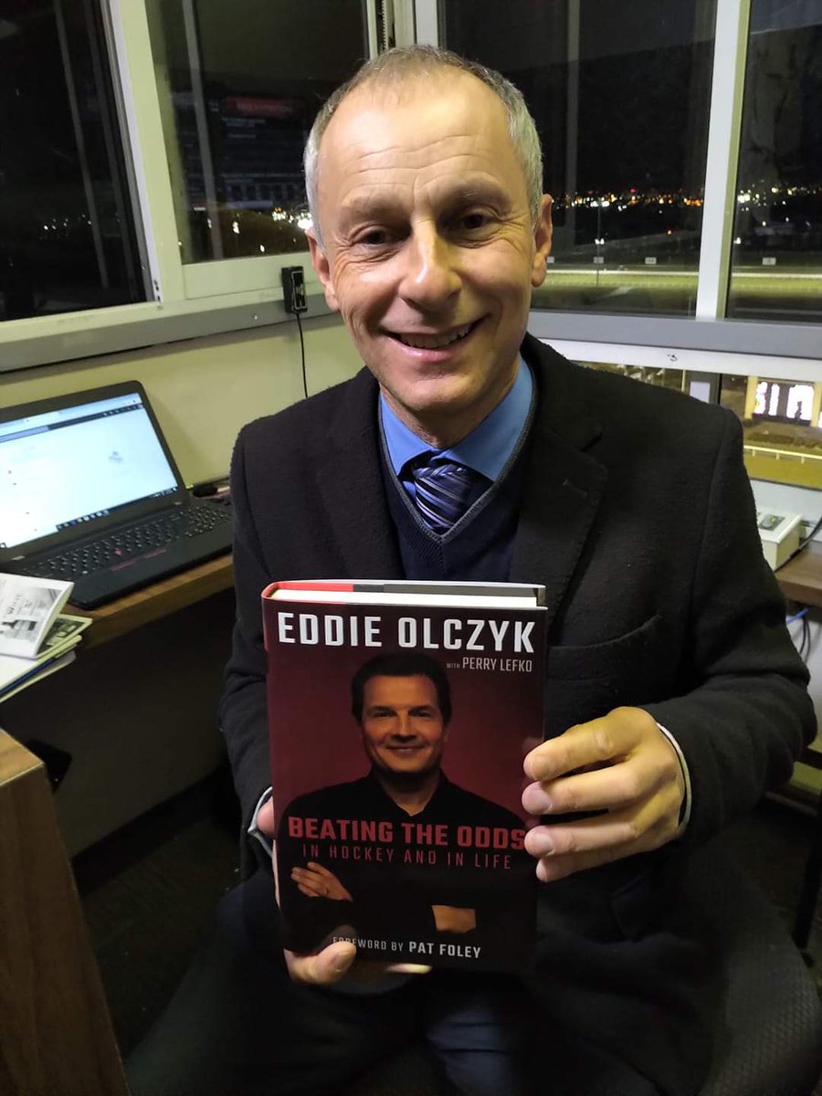 PLefko's tweet photo. A year ago today @WoodbineTB announcer #RobertGeller helped promote the Eddie O book #BeatingTheOdds. Robert joined Woodbine long after I'd move on from covering horse racing for the @TheTorontoSun -- @Beezersun is now doing it -- but I've enjoyed getting to know him. @JJL_Sports https://t.co/ROclFTAihR
