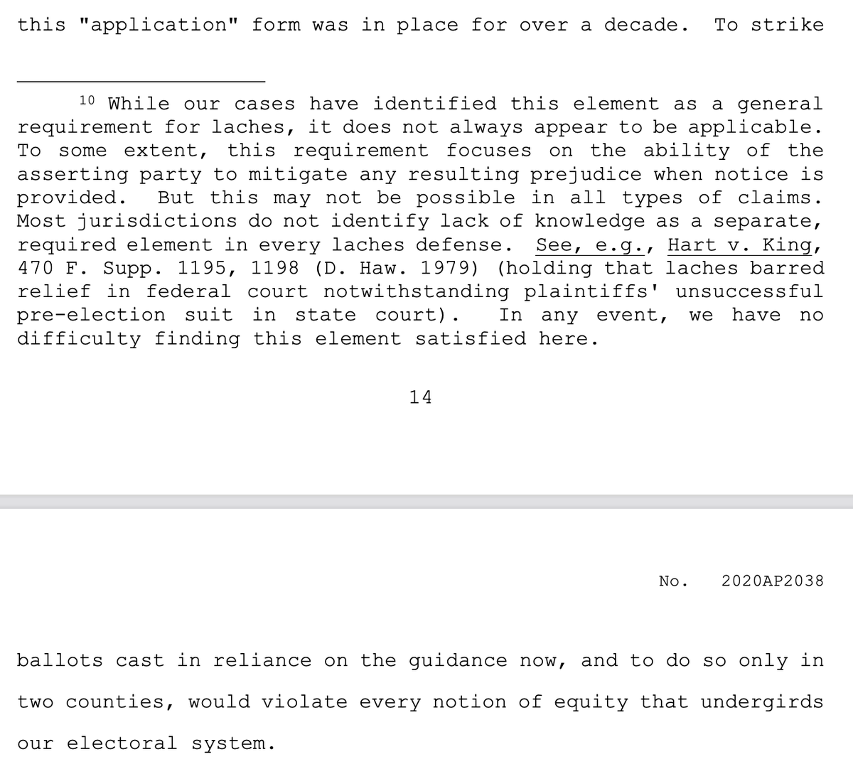 Not only that:The Trump campaign wanted to negate ballots in two of the state's 72 counties—the ones with the most Black people—based on those forms in place for more than a decade and used in other counties.