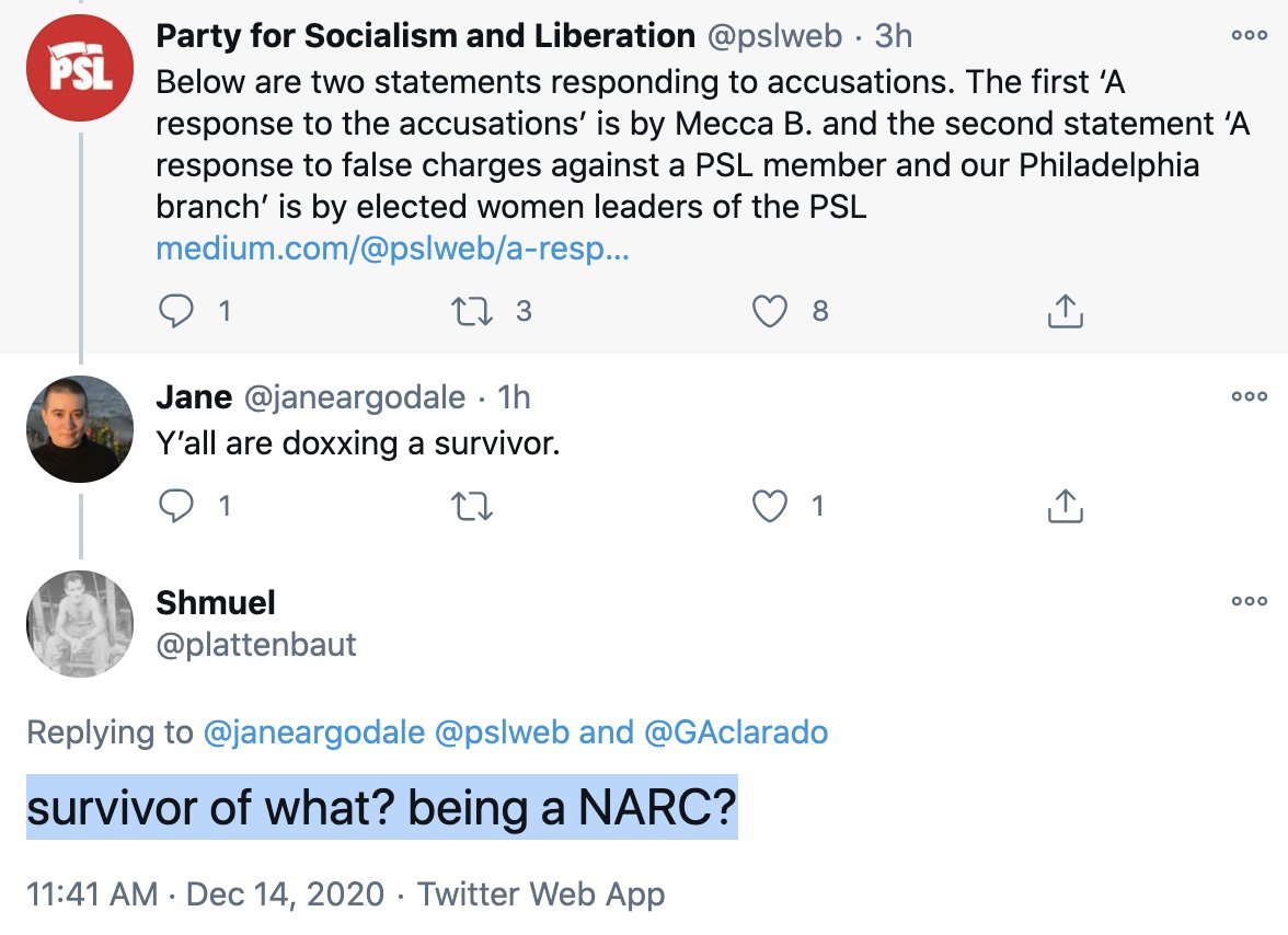 PSL's Twitter account is launching a harassment campaign against  @GAclarado by replying to her in multiple threads w/ their doxxing post so their flying monkeys can flood her replies with hateful abuse. Report to  @TwitterSupport. https://archive.is/D41tL  https://archive.is/kHE8z 