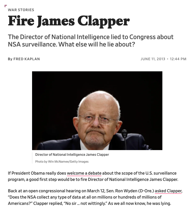 This is the reality of who  @JohnBrennan and James Clapper are -- worshipped by authoritarian establishment liberals and neocons, but validly hated by the all other Americans and the world: