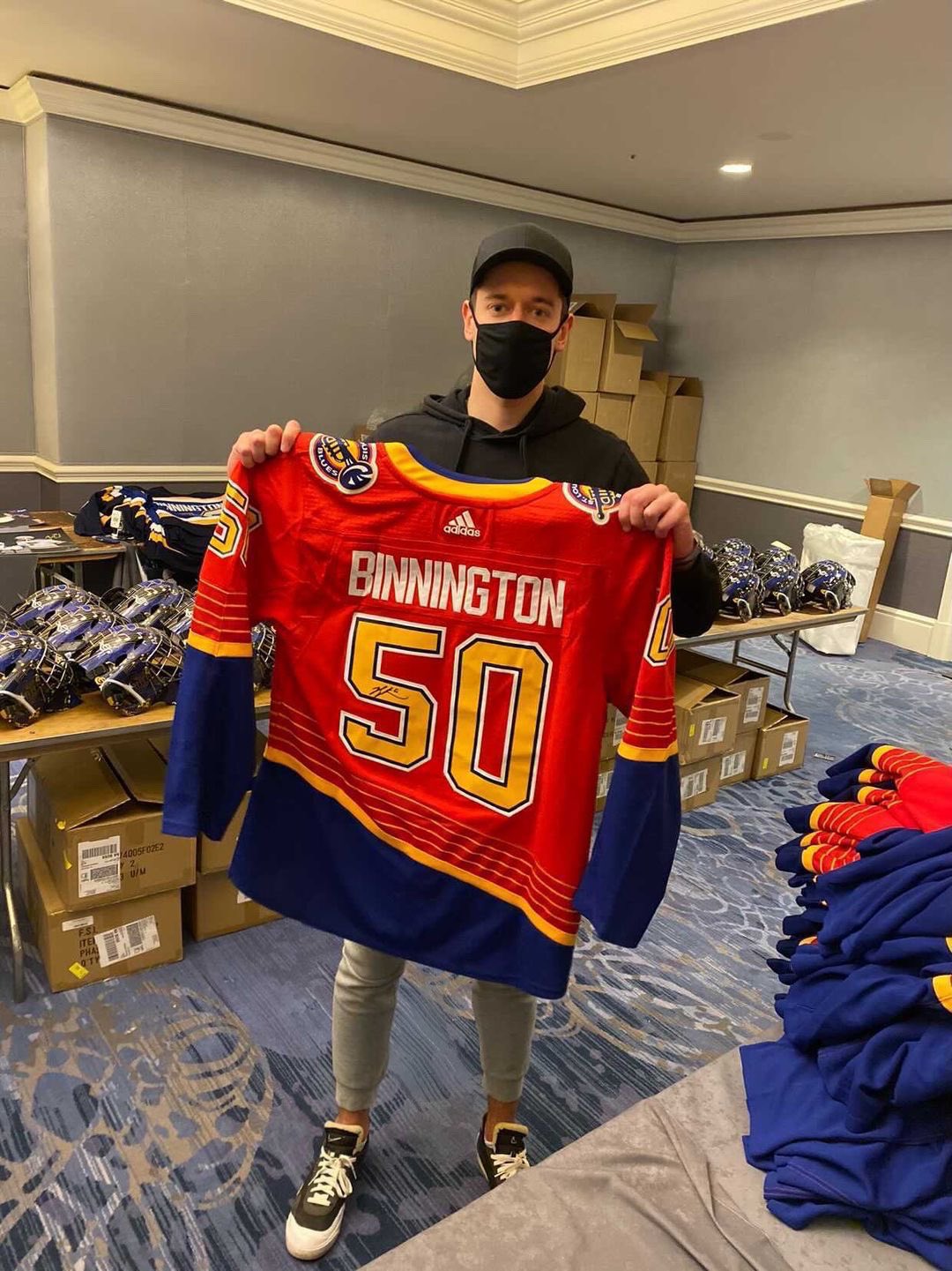 Jordan Binnington on X: Thanks to my friends ⁦@Fanatics⁩ we will