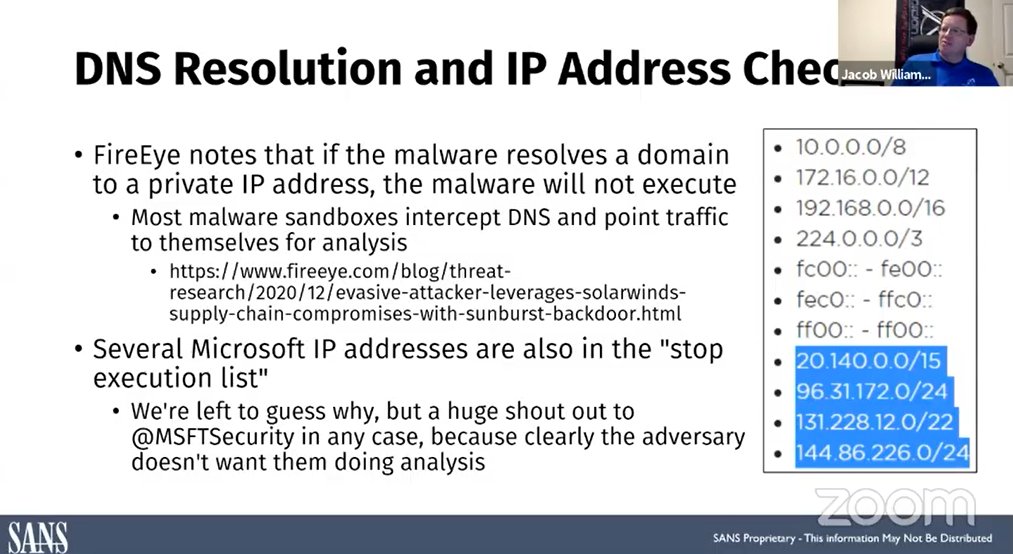 Huge Shoutout to  @msftsecurity  @SANSInstitute Webcast  @MalwareJake  #SolarWinds
