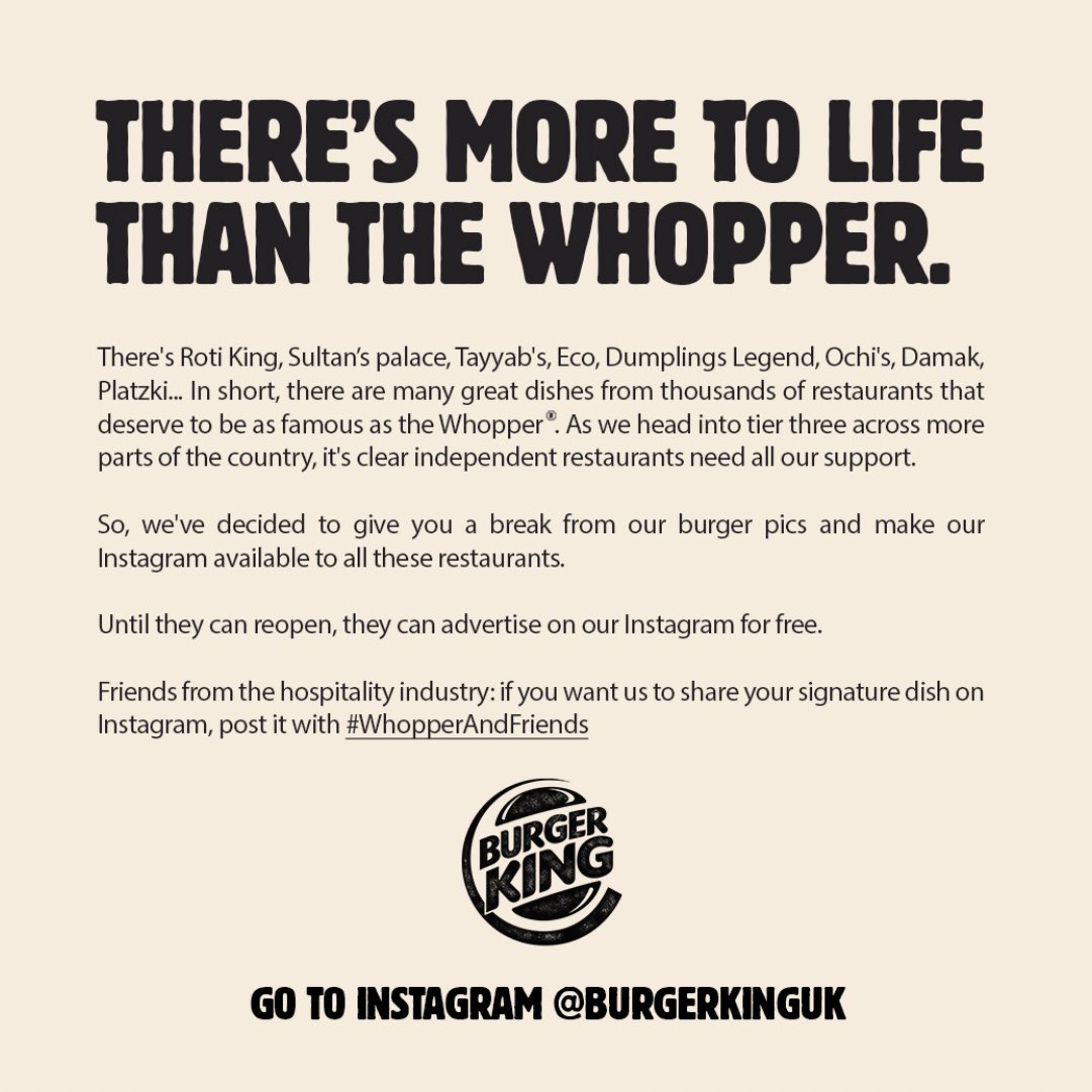 EatOutLots's tweet photo. Well this is pure class #WhopperandFriends https://t.co/kKsXCF1yA7