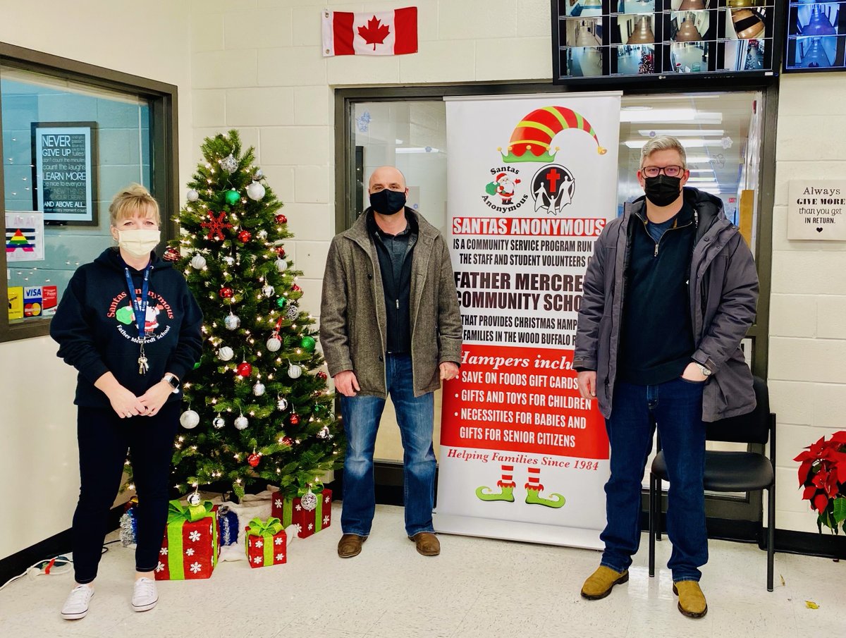 Shoutout to Mike McQuilter &amp; Garett Meyer who donated $1800 today on behalf of the Suncor turnaround team. They’ve been collecting bottles &amp; cash donations for us. Such an awesome team who give back to local nonprofits all year long. We’re so grateful for their support each year!