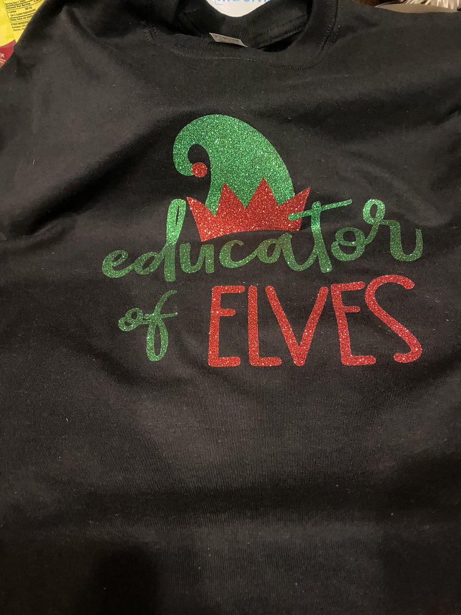 I can’t wait to wear my new shirt tomorrow and see all my little elves dressed up! Thank you Aidan! 🥰😁