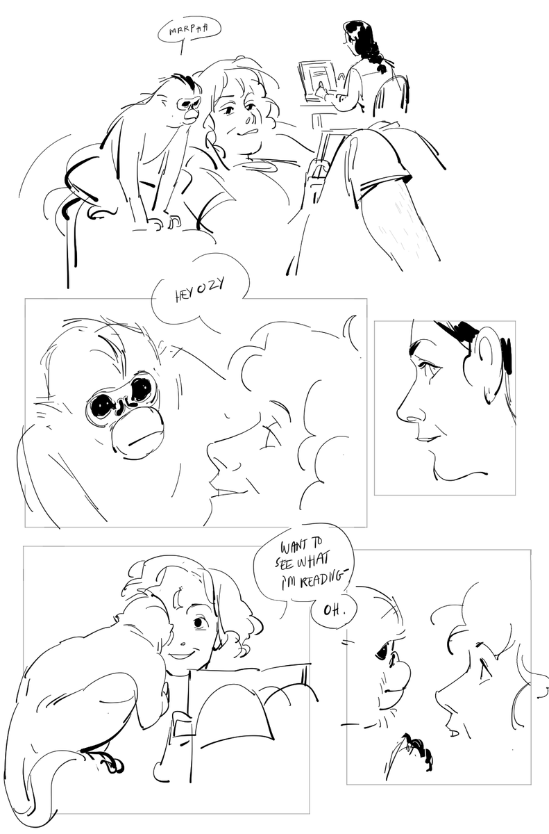 (1/2) mary/marisa his dark materials, first time mary touches ozy.
marisa wouldn't tell mary abt the daemon etiquette thing partly to shield herself from showing quite how open ozy is with mary but mary's a smart cookie shed work out pretty fast the implications- 