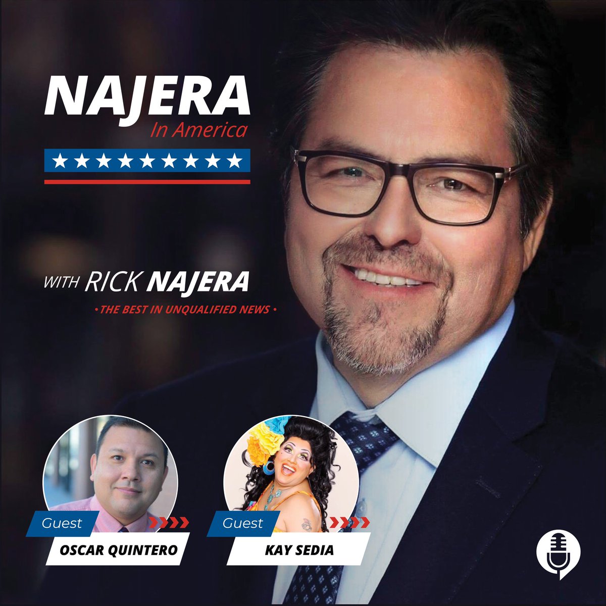 NajeraInAmerica's tweet photo. So excited to have @oscarq99  and @kaysedia1 on this weekend #podcast - please see link in Bio. Check out #KaySedias Holiday special, this Tuesday on her #Insta. Check out our podcast on @applepodcasts @revolverpodcasts @spotifypodcasts  @googleplay and @iheartradiopodcasts 🥰🥰 https://t.co/j24Opp4mG1