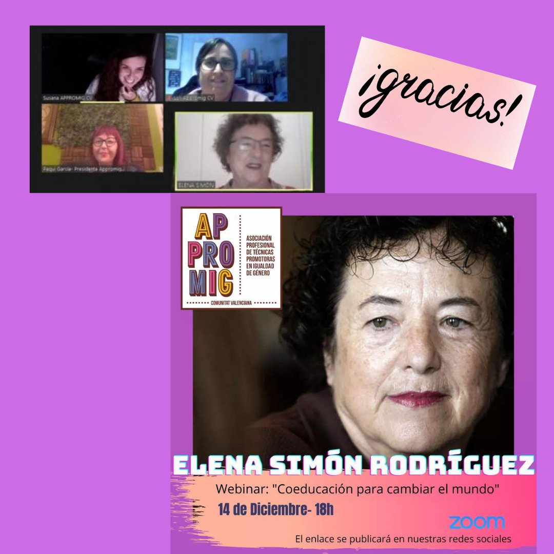 AppromigCV's tweet photo. Gracias madrina Elena, por compartir tu conocimiento coeducador y por la excelente conferencia que has realizado, VIBRANTE! La Coeducación es la herramienta que transforma radicalmente la educación actual. Gracias  a todas las personas participantes con vuestras aportaciones. https://t.co/fYjY7zjoox
