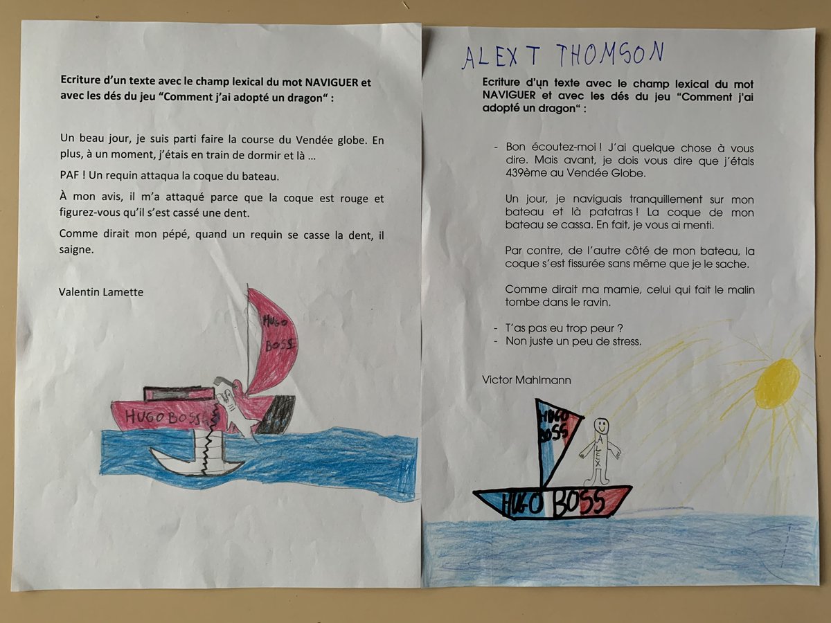 Textes écrits par Valentin et Victor pour Alex Thomson <a href="/ATRacing99/">Alex Thomson Racing</a>
 #HugoBoss #vendeeglobe2020