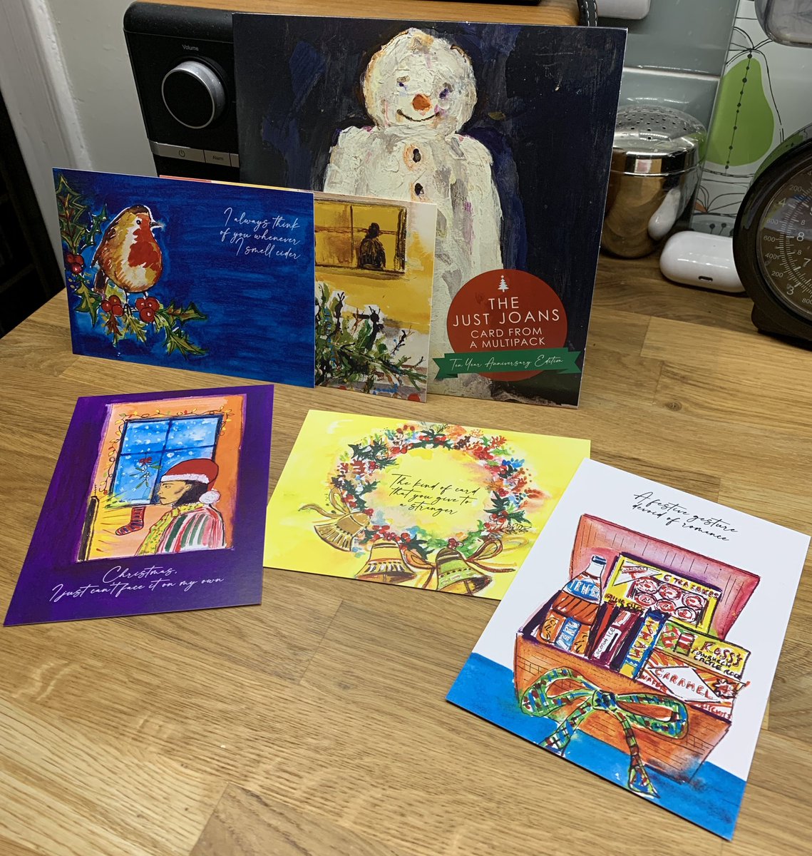 paulm77's tweet photo. A fine Christmas delivery from Santa @fikarecordings and the @TheJustJoans elves. https://t.co/G57cjvyio1