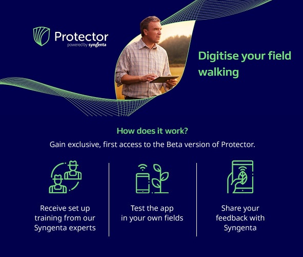 Want to try something new? 
Join our pilot programme and get hands on experience of our latest digital agriculture platform: Protector powered by Syngenta. 

Turn your field data into smarter agronomic decisions. 

✍️Sign up today: ow.ly/LQAz50CIJCl