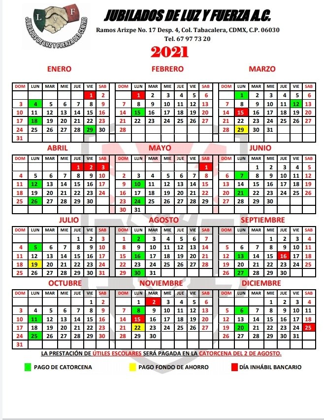misil derrota inalámbrico calendario de jubilados 2020 seré fuerte