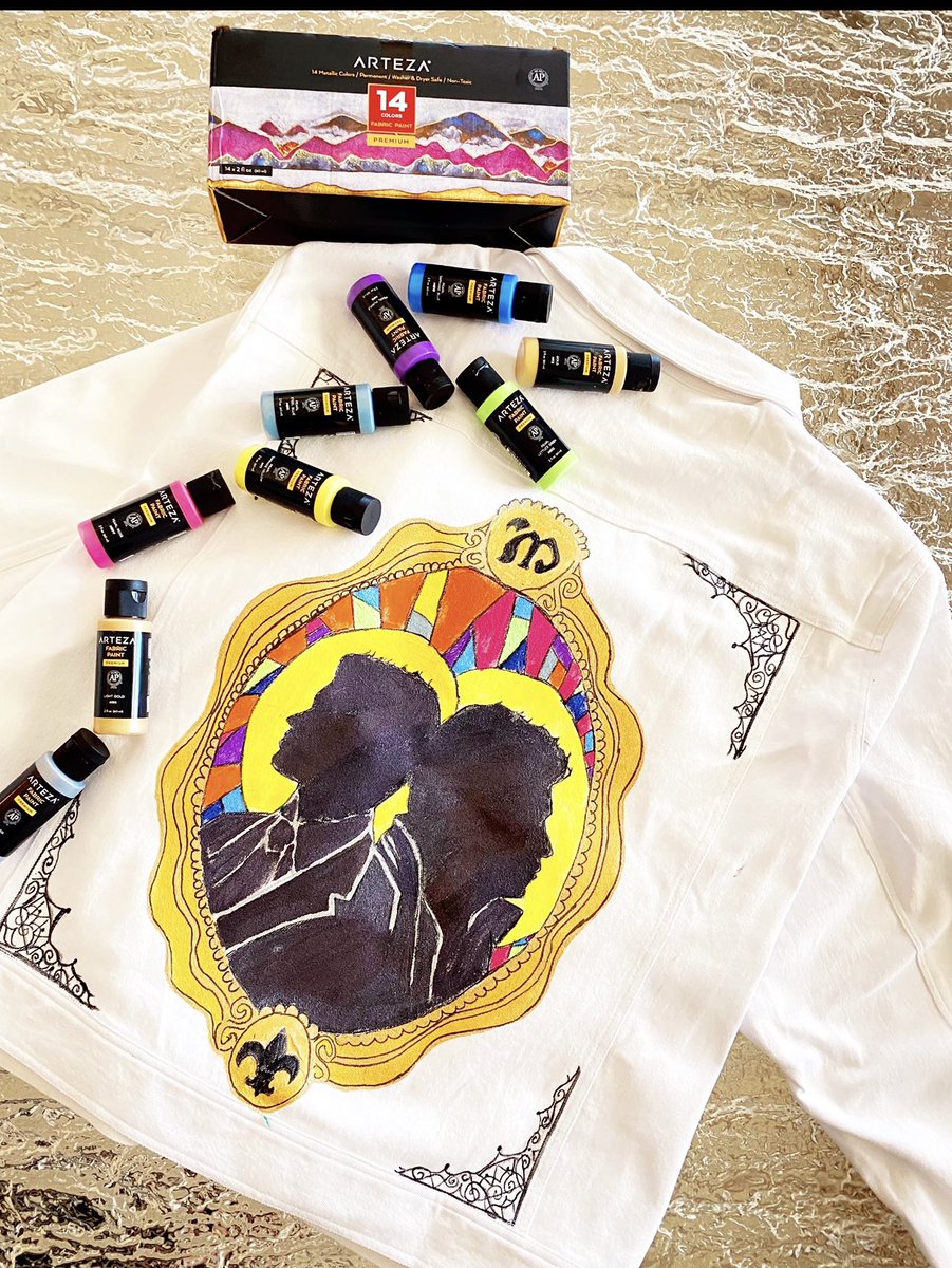 A dress inspired by Hulu’s The Great, a neoclassical men’s shirt, stained glass bustier (which has a YouTube tutorial!) and the mikaelson brothers in stained glass I did for Arteza