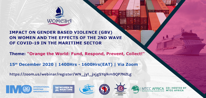 maritimafrica's tweet photo. Webinar : “Orange the World: Fund, Respond, Prevent, Collect!”
https://t.co/qXalGITRIe
#womesa #empoweringwomen #webinar #maritime #shipping #maritimafrica #women https://t.co/pKZKdPKuMN