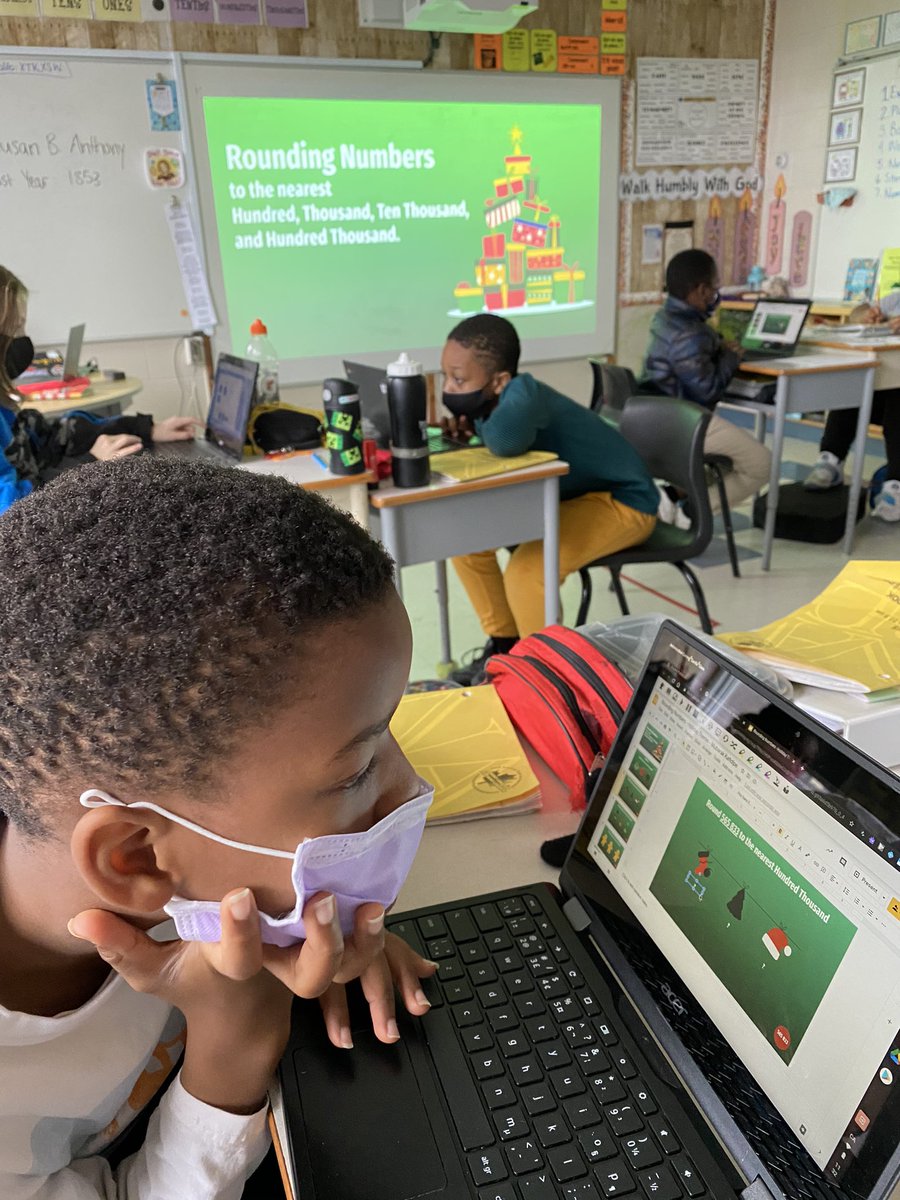 nmfarrugia's tweet photo. @uOttawaEdu teaching candidate @OLMCarmelOCSB in our 5/6 class has created a Christmas estimation/rounding activity. Making learning fun! #ocsbInnovative #ocsbMath https://t.co/5HmCAqxCp8