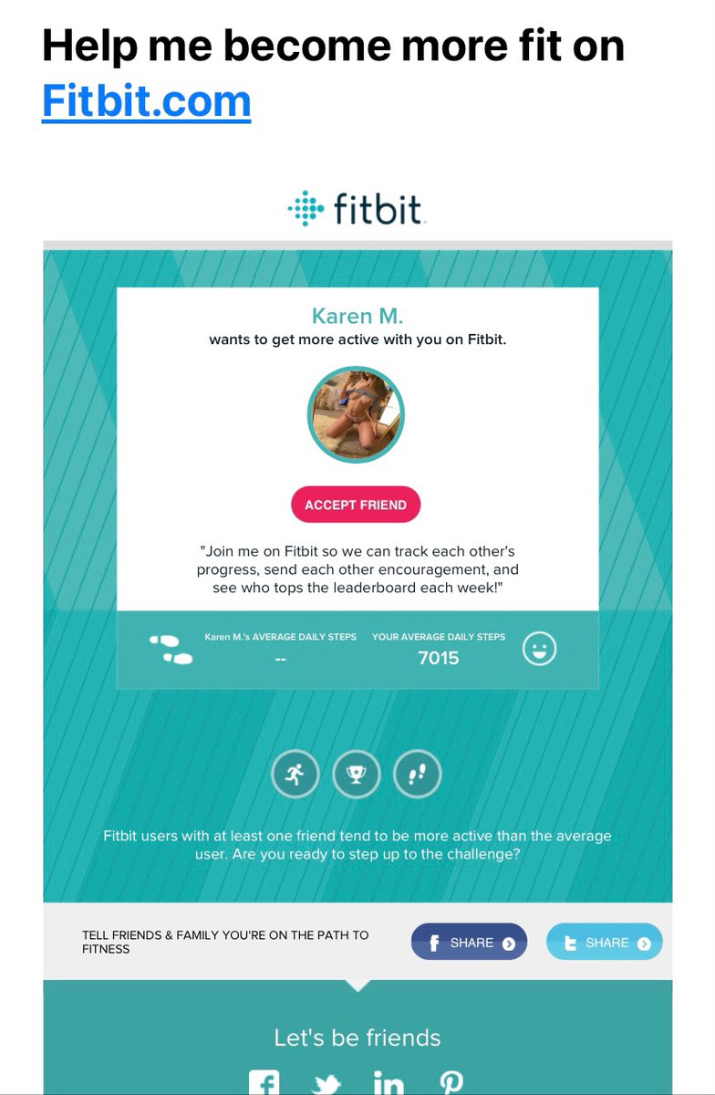 milf69az's tweet photo. Get fit with Fitbit! https://t.co/EYOMibdMou 
I guess she wants to get in shape with me. Hmmmm I guess no one at FitBit is screening these emails. https://t.co/WfLZCzVTyw
