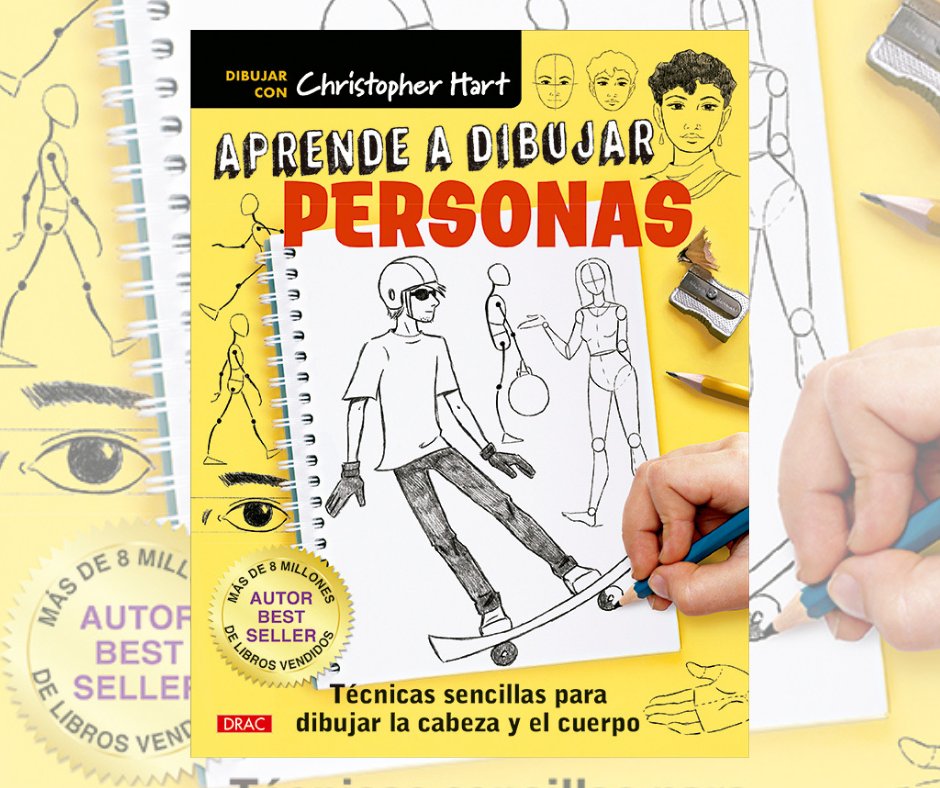 EditorialElDrac's tweet photo. 🆕 Aprende a #dibujar personas 📚✍️
de🔝#christopherhart Una visión general del #dibujo de la cabeza y el cuerpo, que te proporcionará una base sólida para ir progresando ¡Dibujar personas nunca ha sido tan fácil! #aprendeadibujar 
➡️https://t.co/KPf67zakW9 https://t.co/AmnDnDobcN