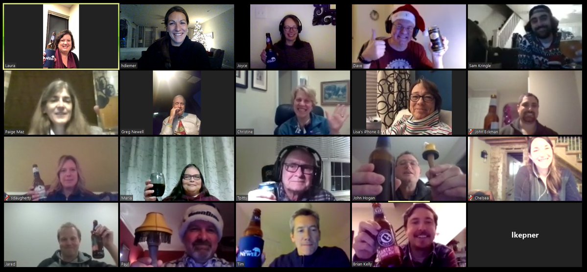 NaveNewell's tweet image. Despite being apart this holiday season, some holiday helpers dropped off gifts to each of our employees and we all safely gathered online to catch up and celebrate the holidays together! #HappyHolidays #NaveNewellWay #keepthingsfun
