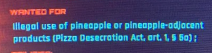 WiredP's tweet photo. Okay @CyberpunkGame take a seat

We just wanna talk...🍍 https://t.co/j3qkWNhakt