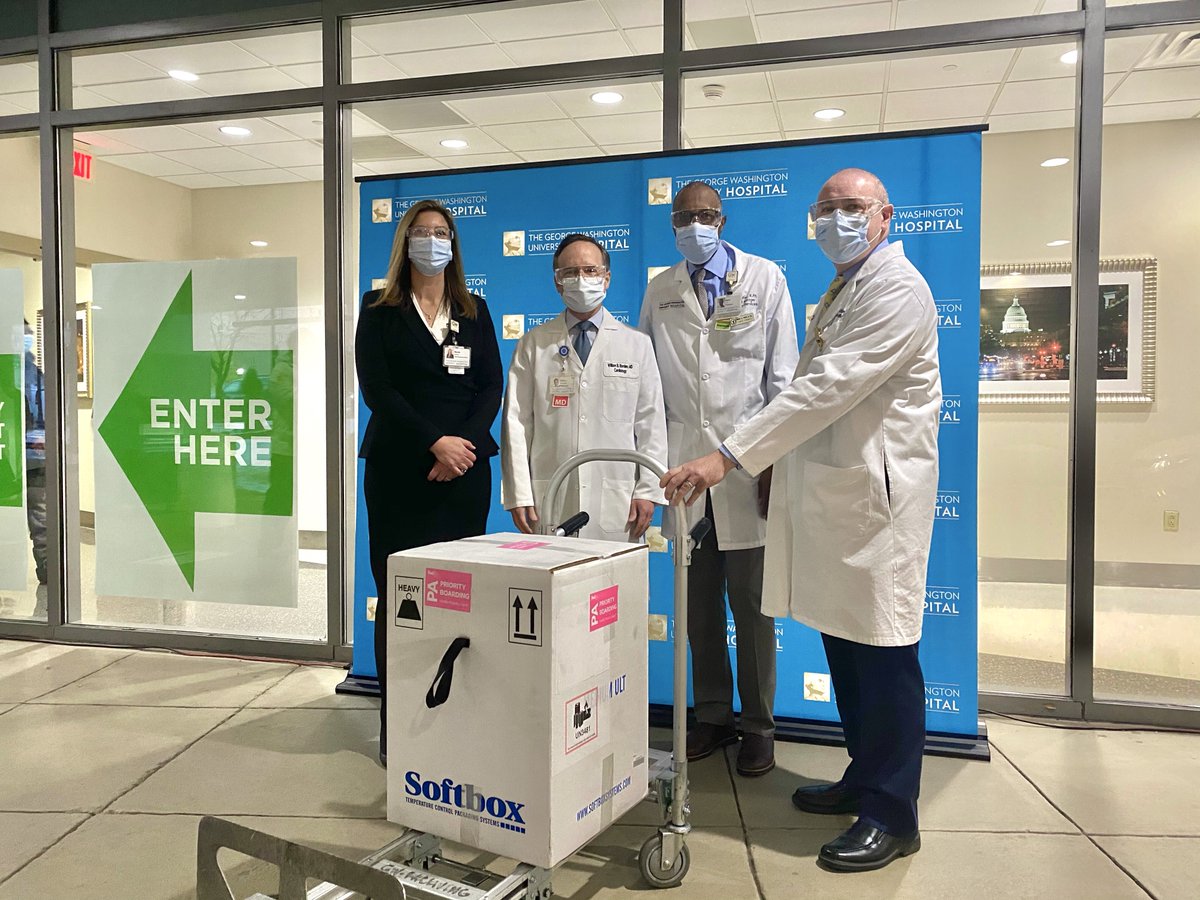 GW University (@gwtweets) on Twitter photo This morning, over 900 doses of the Pfizer COVID-19 vaccine arrived at <a href="/GWHospital/">GWHospital</a>. We are proud to be administering some of the nation's first doses of the vaccine to frontline healthcare workers at GW. This morning, over 900 doses of the Pfizer COVID-19 vaccine arrived at <a href="/GWHospital/">GWHospital</a>. We are proud to be administering some of the nation's first doses of the vaccine to frontline healthcare workers at GW.