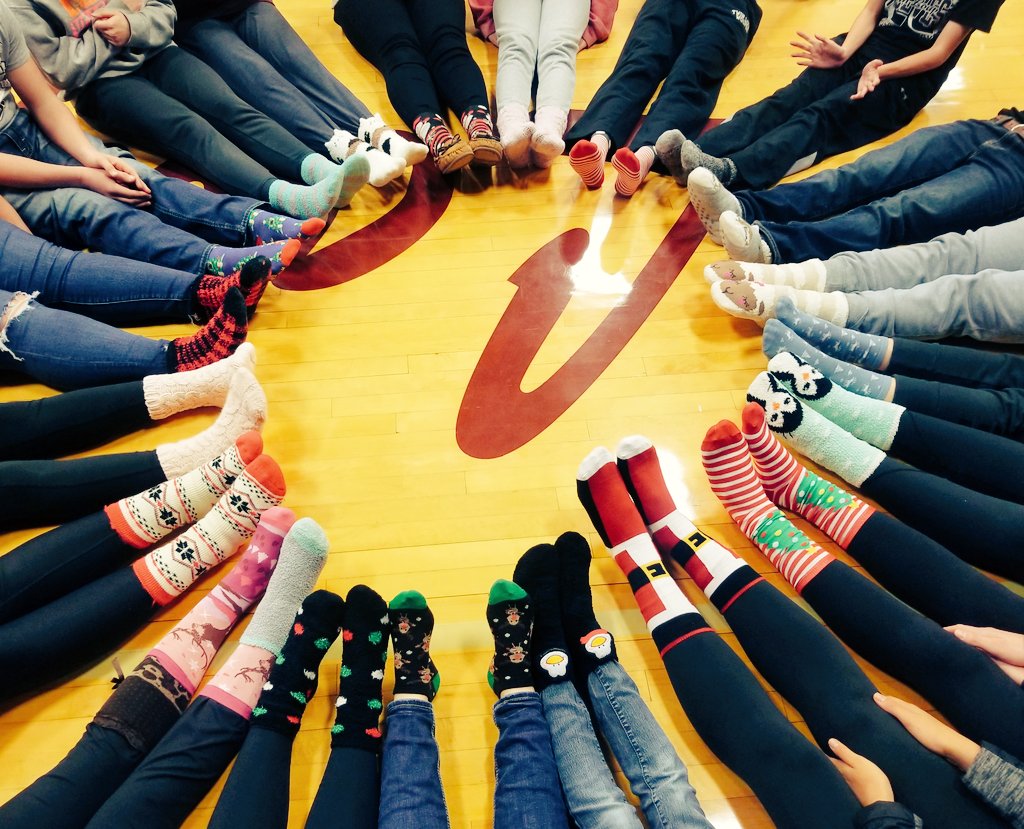 Cozy sock and slipper day for Christmas Spirit Week at SHS!