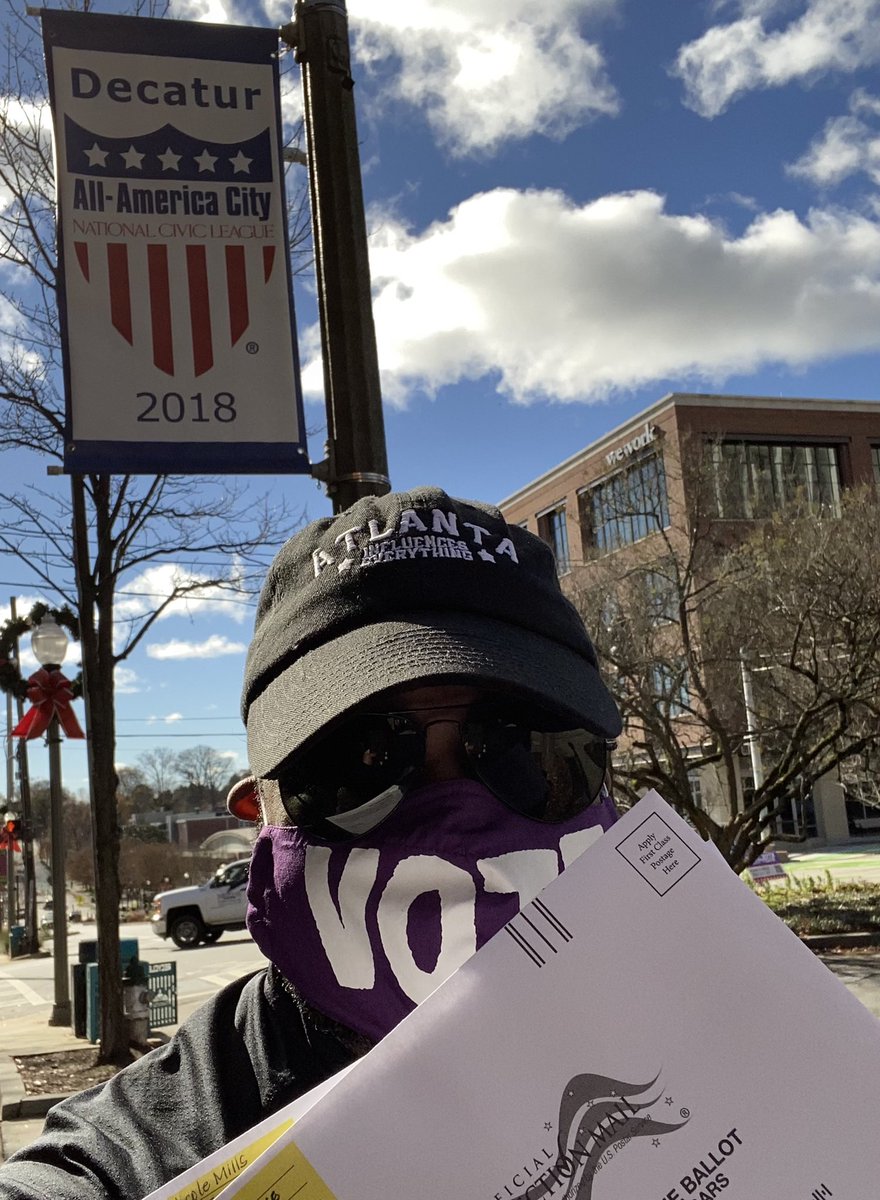 amills4's tweet photo. Day one. Got it done. #VoteOneMoreTime #NoMoPlayInGA #FILA https://t.co/cBuH6Qu50n
