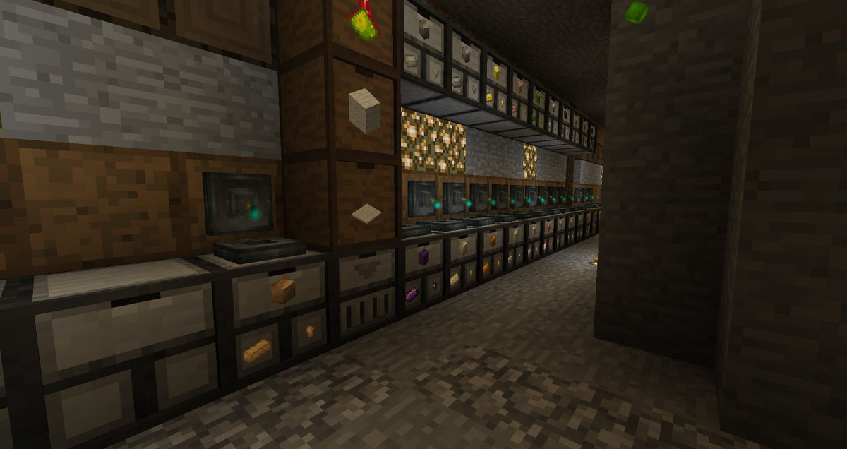 TrishtheScott's tweet photo. @jack_p sorry you've probably been bombarded with chicken setups but wanted to show you my chicken to storage system. #AHminecraft #AH #AHstoneblock2 https://t.co/xDhr9R9nFW